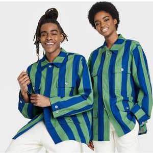 Sammy B x Target Blue Stripped Jacket Sz XL(RUNS LARGE)